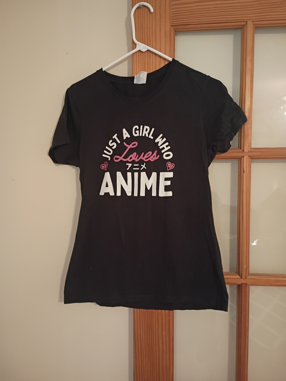 Just A Girl Who Loves Anime Short Sleeve Tee - Black